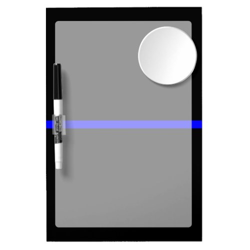 The Symbolic Thin Blue Line Graphic Dry Erase Board With Mirror