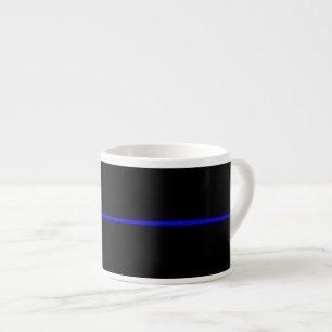 The Symbolic Thin Blue Line Graphic Espresso Cup
