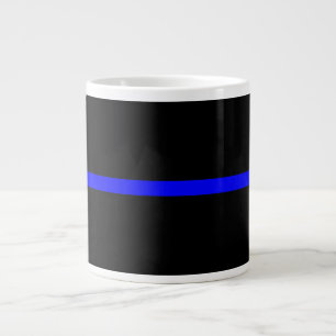 The Symbolic Thin Blue Line Graphic Giant Coffee Mug