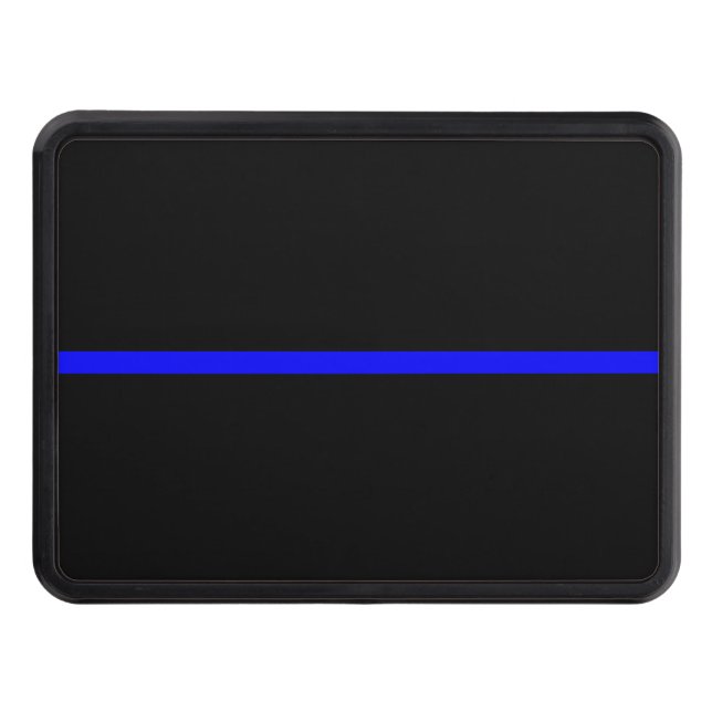 The Symbolic Thin Blue Line Graphic Hitch Cover (Front)