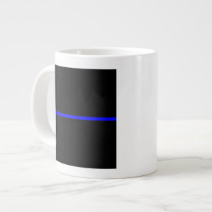 The Symbolic Thin Blue Line Graphic Large Coffee Mug