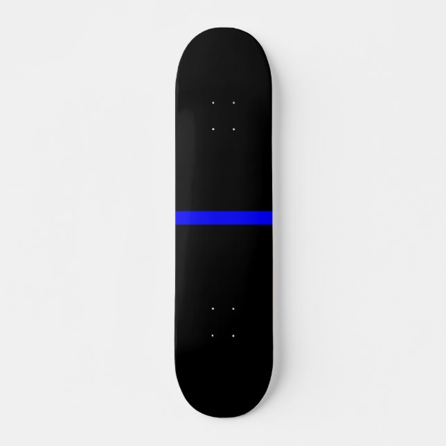 The Symbolic Thin Blue Line Graphic Skateboard Deck (Front)