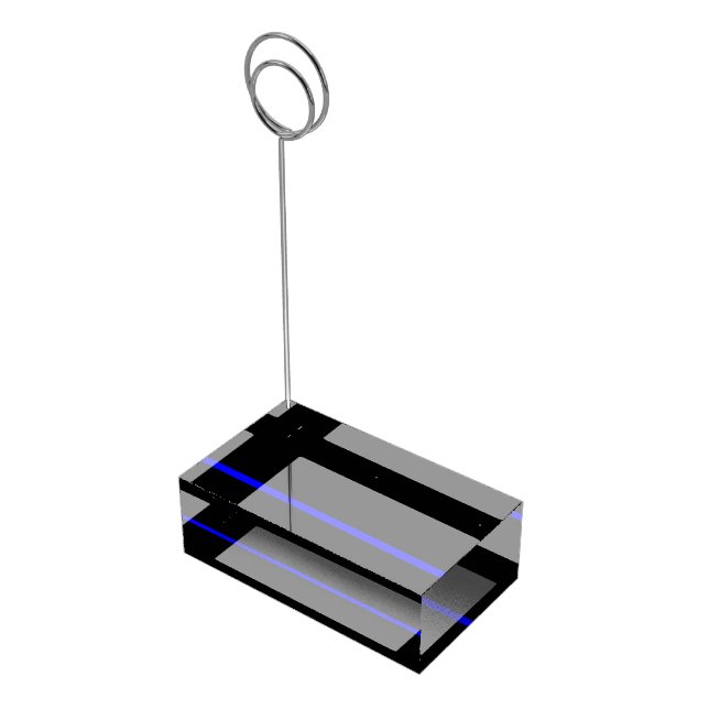 The Symbolic Thin Blue Line Graphic Table Number Holder (Corner)
