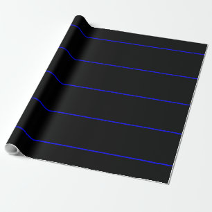 The Symbolic Thin Blue Line Graphic Wrapping Paper