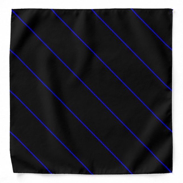 The Symbolic Thin Blue Line Horizontal Black Bandana (Front)