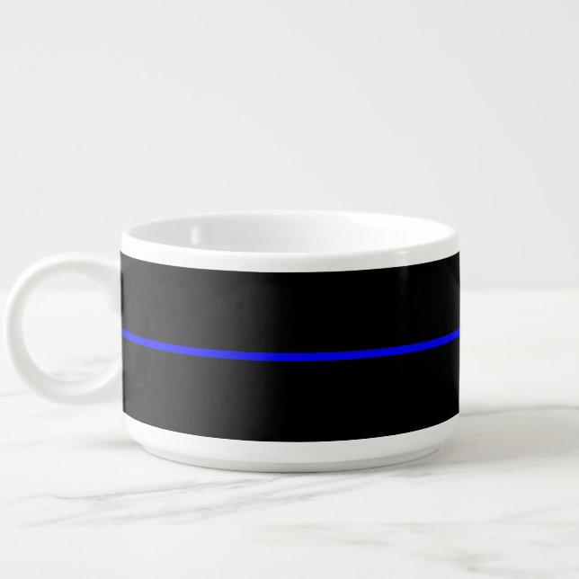 The Symbolic Thin Blue Line Horizontal Black Bowl (Right)