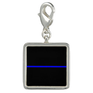 The Symbolic Thin Blue Line Horizontal Black Charm