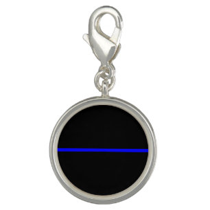 The Symbolic Thin Blue Line Horizontal Black Charm