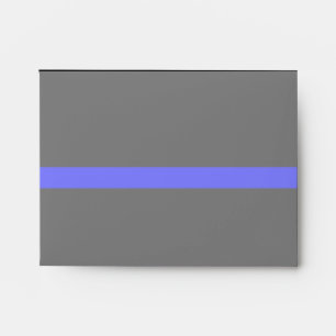 The Symbolic Thin Blue Line Horizontal Black Envelope