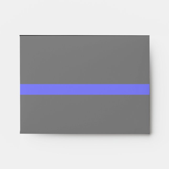 The Symbolic Thin Blue Line Horizontal Black Envelope (Front)