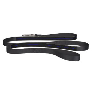 The Symbolic Thin Blue Line Horizontal Black Pet Leash