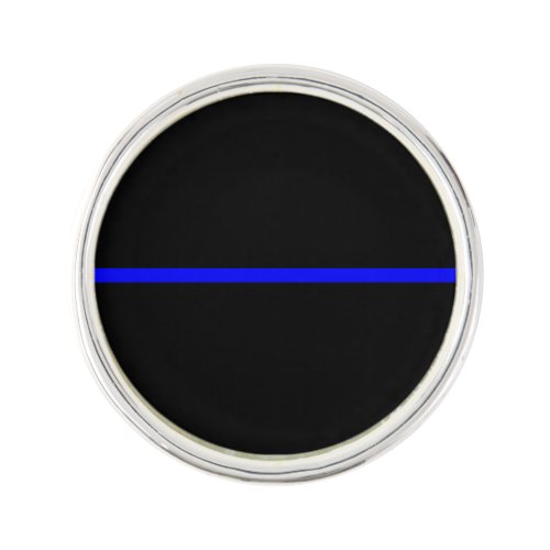 The Symbolic Thin Blue Line Horizontal Black Pin