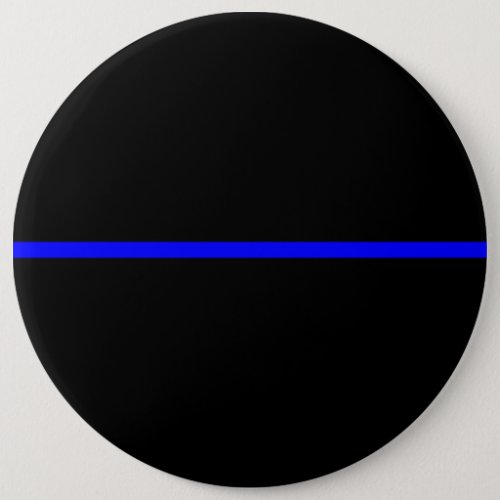 The Symbolic Thin Blue Line Horizontal Black Pinback Button