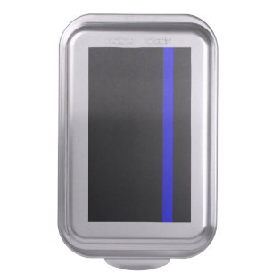 The Symbolic Thin Blue Line on a black decor Cake Pan