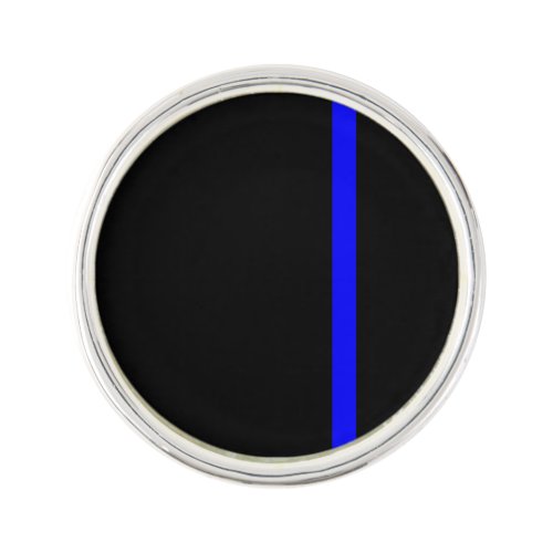 The Symbolic Thin Blue Line on a black decor Pin