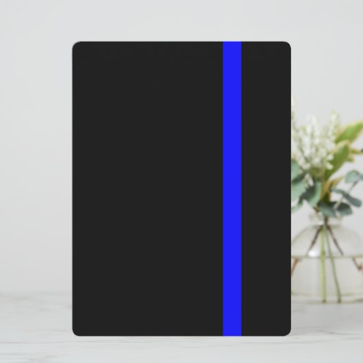 The Symbolic Thin Blue Line on Black (Standing Front)