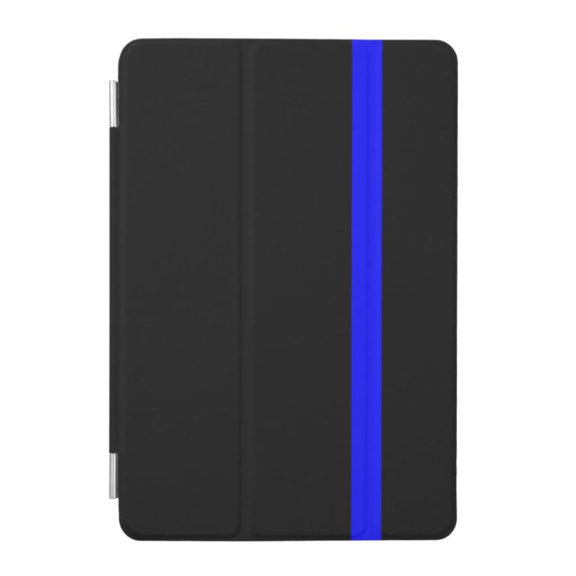 The Symbolic Thin Blue Line on Black iPad Mini Cover (Front)