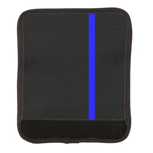 The Symbolic Thin Blue Line on Black Luggage Handle Wrap