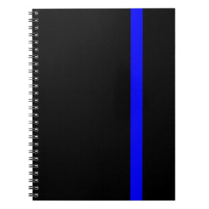 The Symbolic Thin Blue Line on Black Notebook