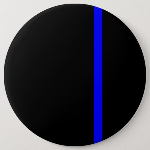 The Symbolic Thin Blue Line on Black Pinback Button