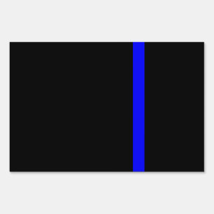 The Symbolic Thin Blue Line on Black Sign