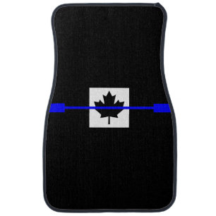 The Symbolic Thin Blue Line on Canadian Flag Car Mat