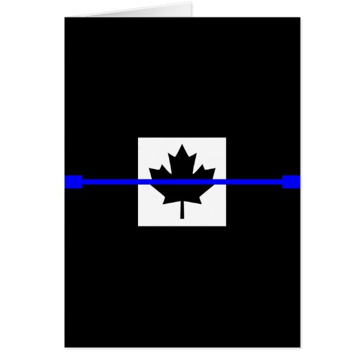 The Symbolic Thin Blue Line on Canadian Flag Cards (Front)