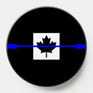 The Symbolic Thin Blue Line on Canadian Maple Leaf PopSocket
