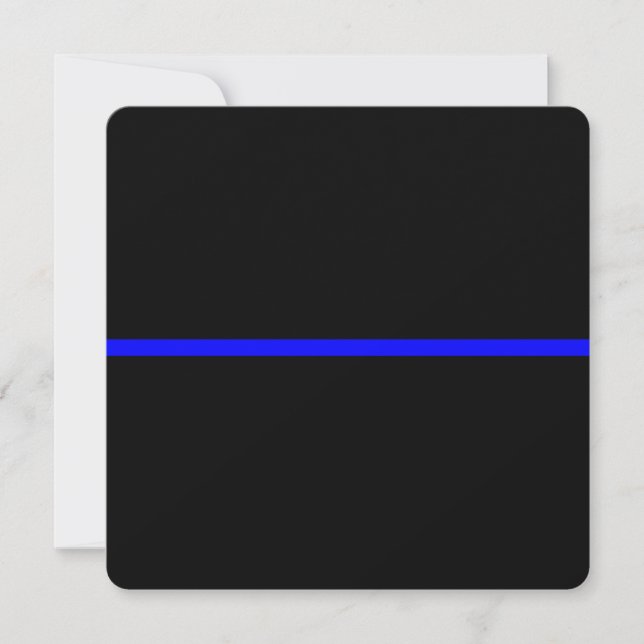The Symbolic Thin Blue Line on Solid Black (Front)