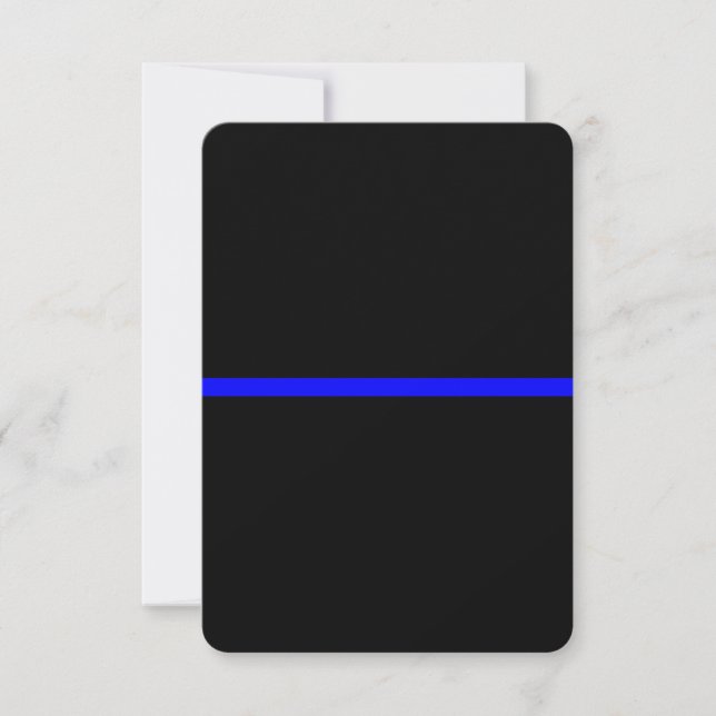 The Symbolic Thin Blue Line on Solid Black (Front)