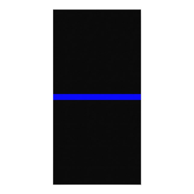 The Symbolic Thin Blue Line on Solid Black Card (Front)