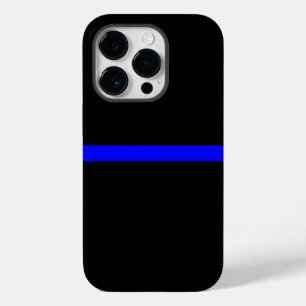 The Symbolic Thin Blue Line on Solid Black Case-Mate iPhone 14 Pro Case