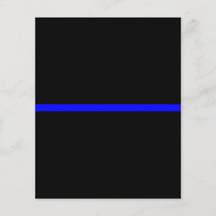 The Symbolic Thin Blue Line on Solid Black Flyer