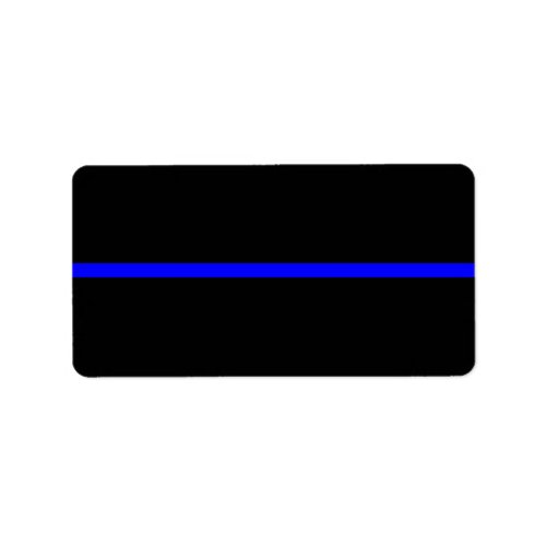 The Symbolic Thin Blue Line on Solid Black Label