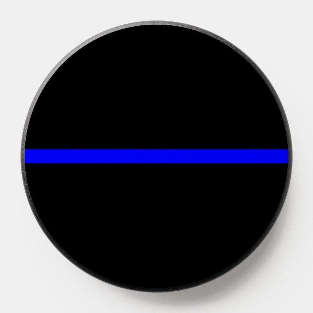 The Symbolic Thin Blue Line on Solid Black PopSocket (Popsocket)