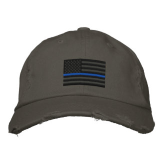 The Symbolic Thin Blue Line on US Flag Cap