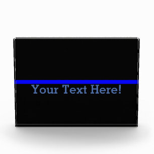 The Symbolic Thin Blue Line Personalize This Acrylic Award