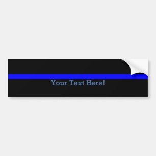 The Symbolic Thin Blue Line Personalize This Bumper Sticker