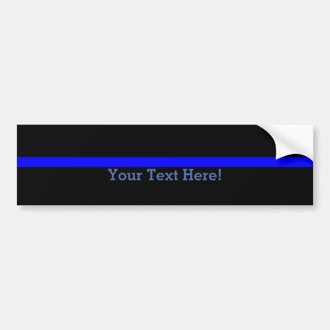 The Symbolic Thin Blue Line Personalize This Bumper Sticker (Front)
