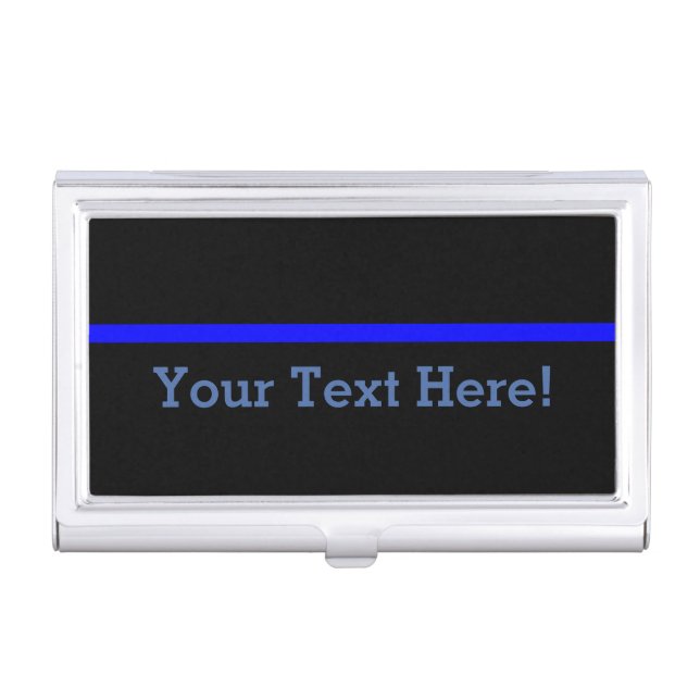 The Symbolic Thin Blue Line Personalize This Case For Business Cards (Front)