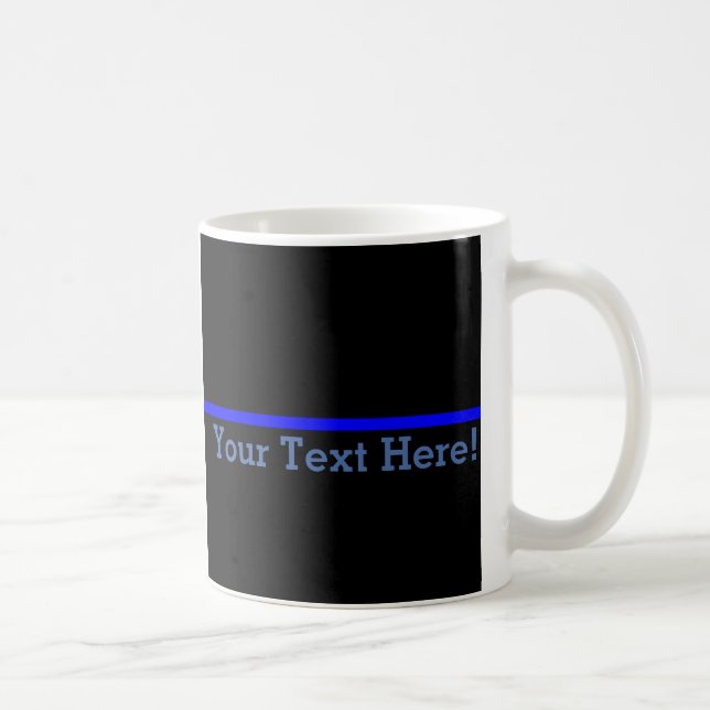 The Symbolic Thin Blue Line Personalize This Coffee Mug (Right)