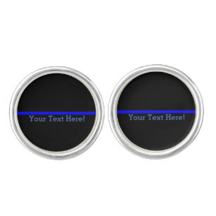 The Symbolic Thin Blue Line Personalize This Cufflinks