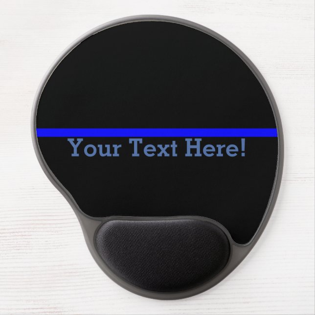 The Symbolic Thin Blue Line Personalize This Gel Mouse Pad (Front)