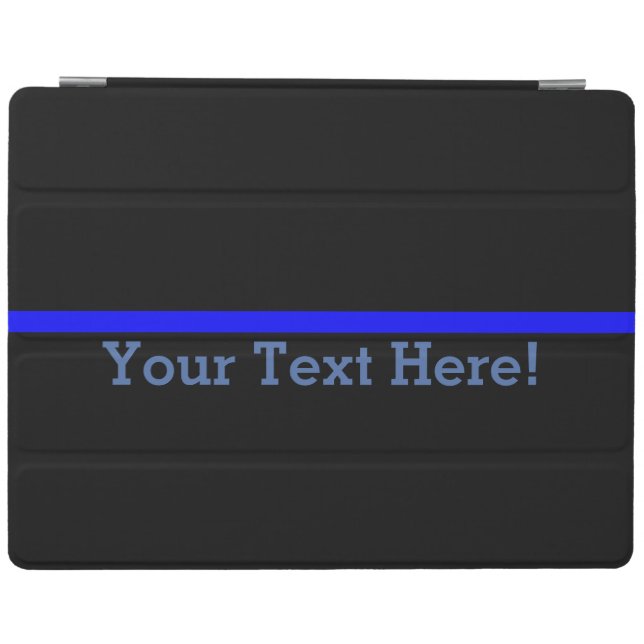 The Symbolic Thin Blue Line Personalize This iPad Smart Cover (Horizontal)