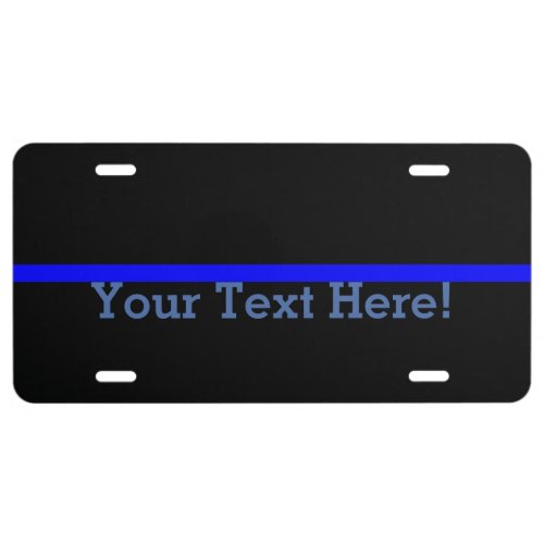 The Symbolic Thin Blue Line Personalize This License Plate