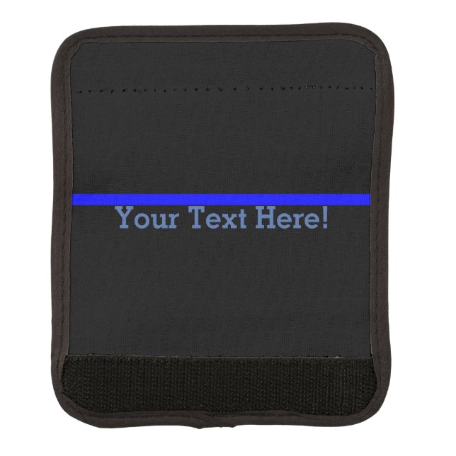 The Symbolic Thin Blue Line Personalize This Luggage Handle Wrap (Front)