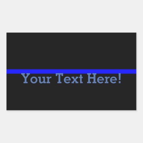 The Symbolic Thin Blue Line Personalize This Rectangular Sticker