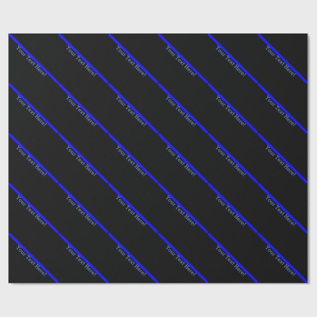 The Symbolic Thin Blue Line Personalize This Wrapping Paper (Flat)