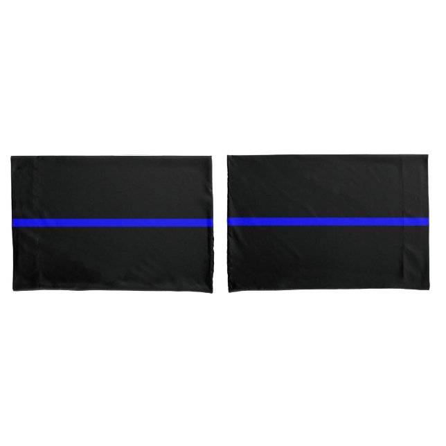 The Symbolic Thin Blue Line Pillow Case (Front-Set)
