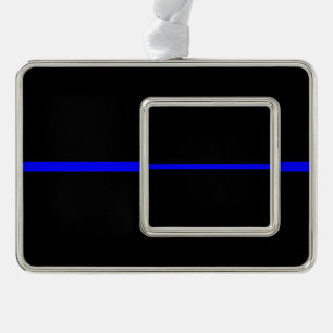 The Symbolic Thin Blue Line Statement Christmas Ornament